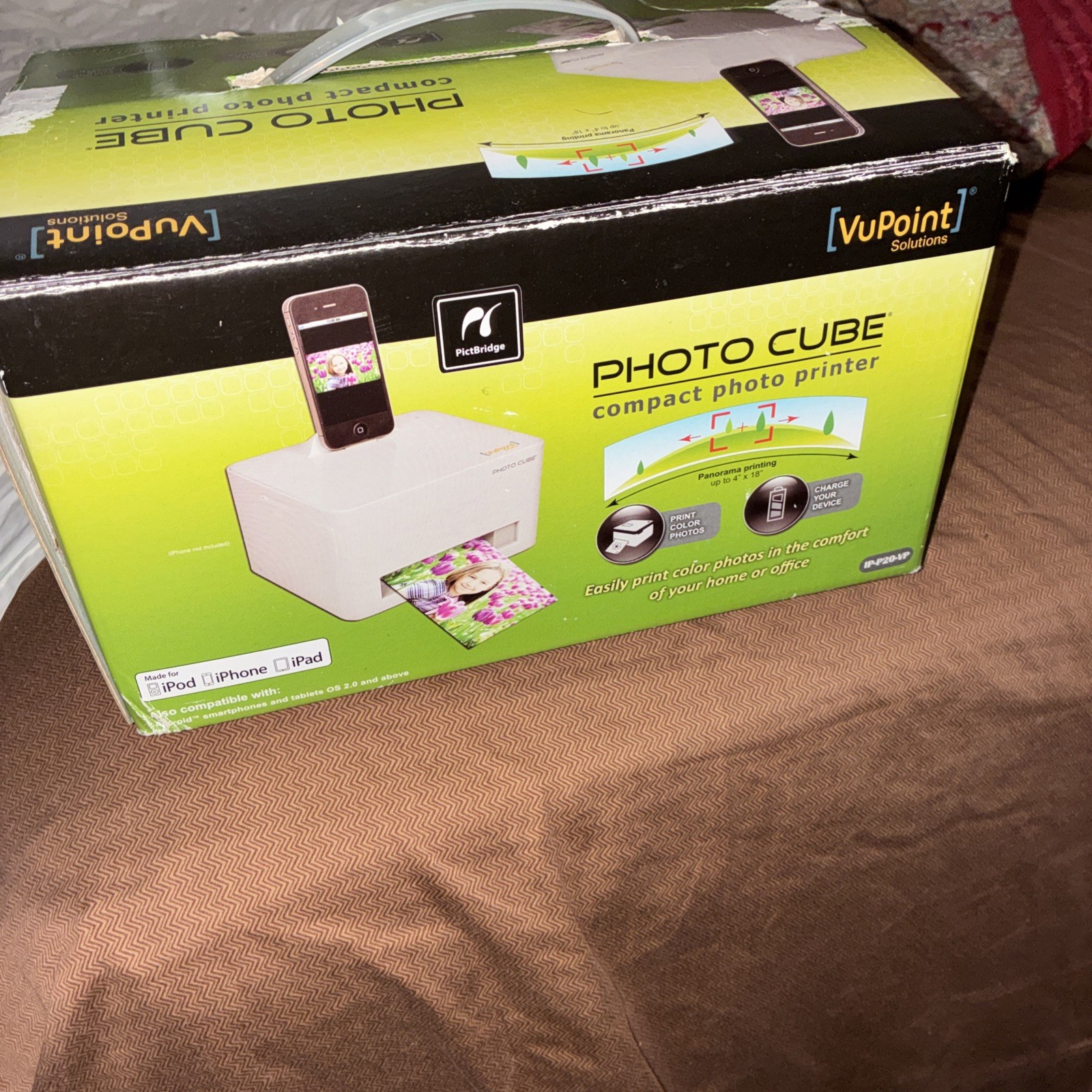 Vupoint Solutions Photo Cube Compact Photo Printer IP-P20-VP New Open Box