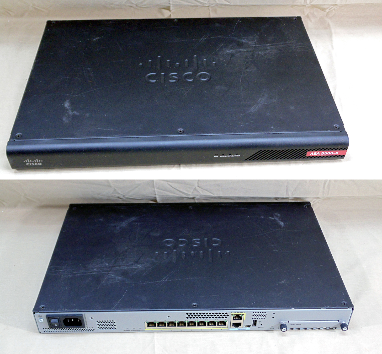 Cisco ASA-5508-X V01 Network Security Firewall Appliance 128 GB SATA SSD 