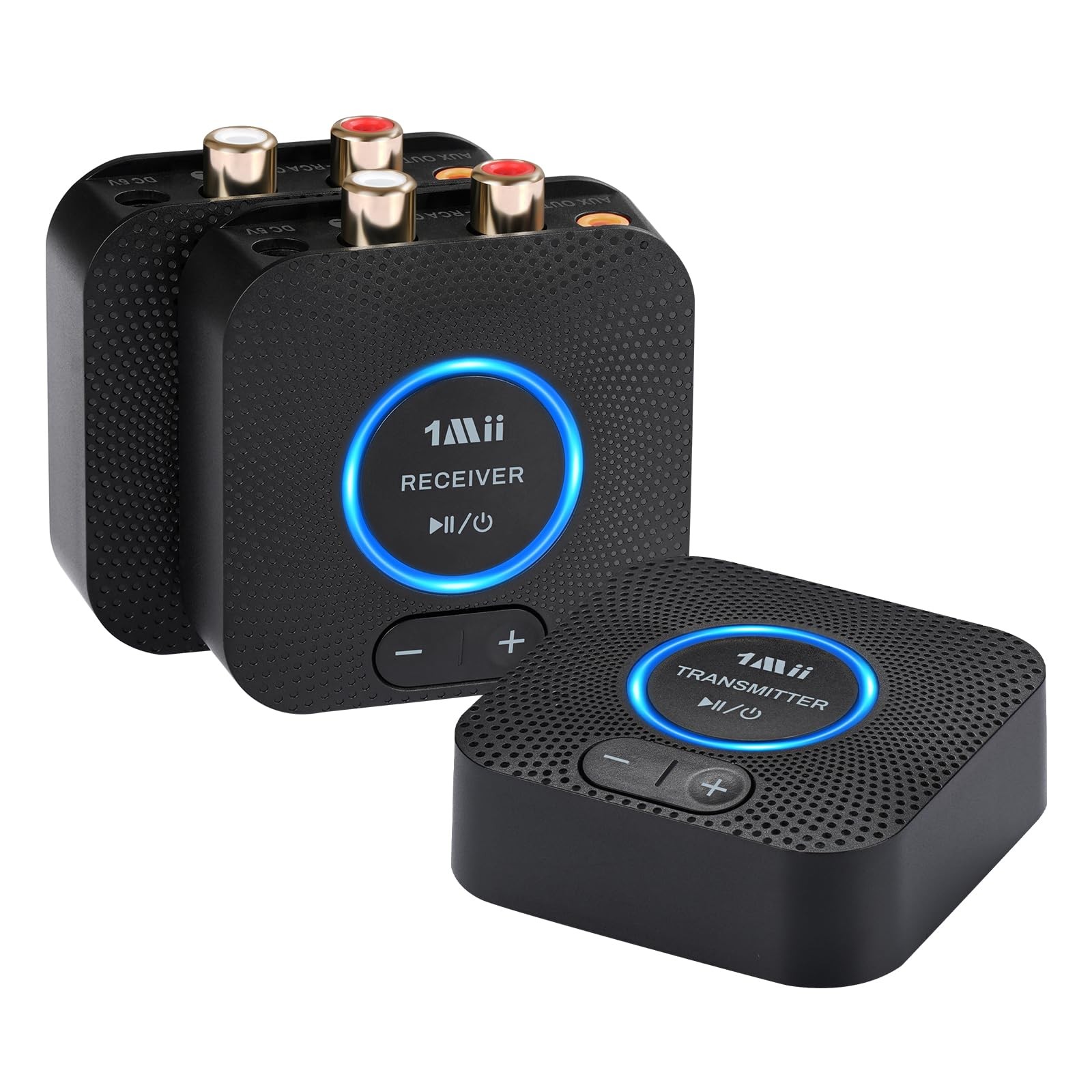 2.4 GHz (1 TX+2 RX) Wireless Audio Transmitter Receiver Set for TV, 25ms Low ...