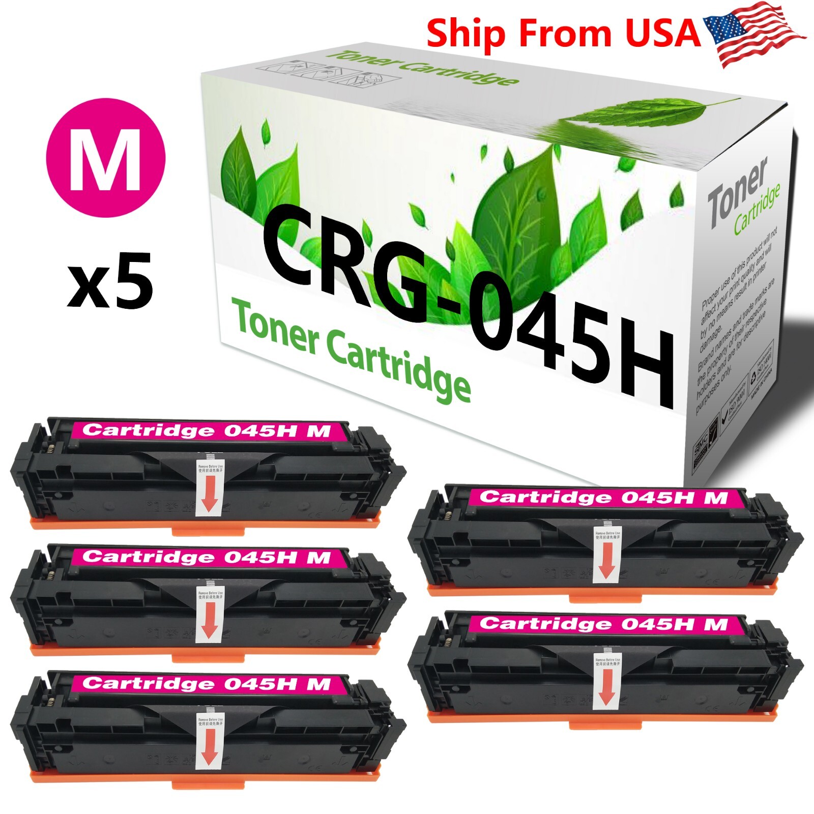 5PK 045H 45H Toner Cartridge imageCLASS MF634Cdw 633Cdw Printer Magenta