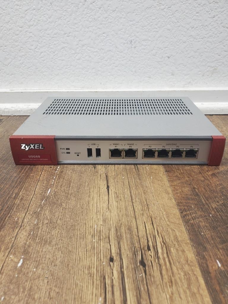 W58 ♻ ZyXEL USG60 Unified Security Gateway All-In-One UTM Firewall w/ 4 LAN/DMZ♻