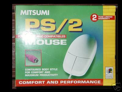 Mitsumi Brand  PS/2 Mouse For IBM PC Computers Contoured Body Style
