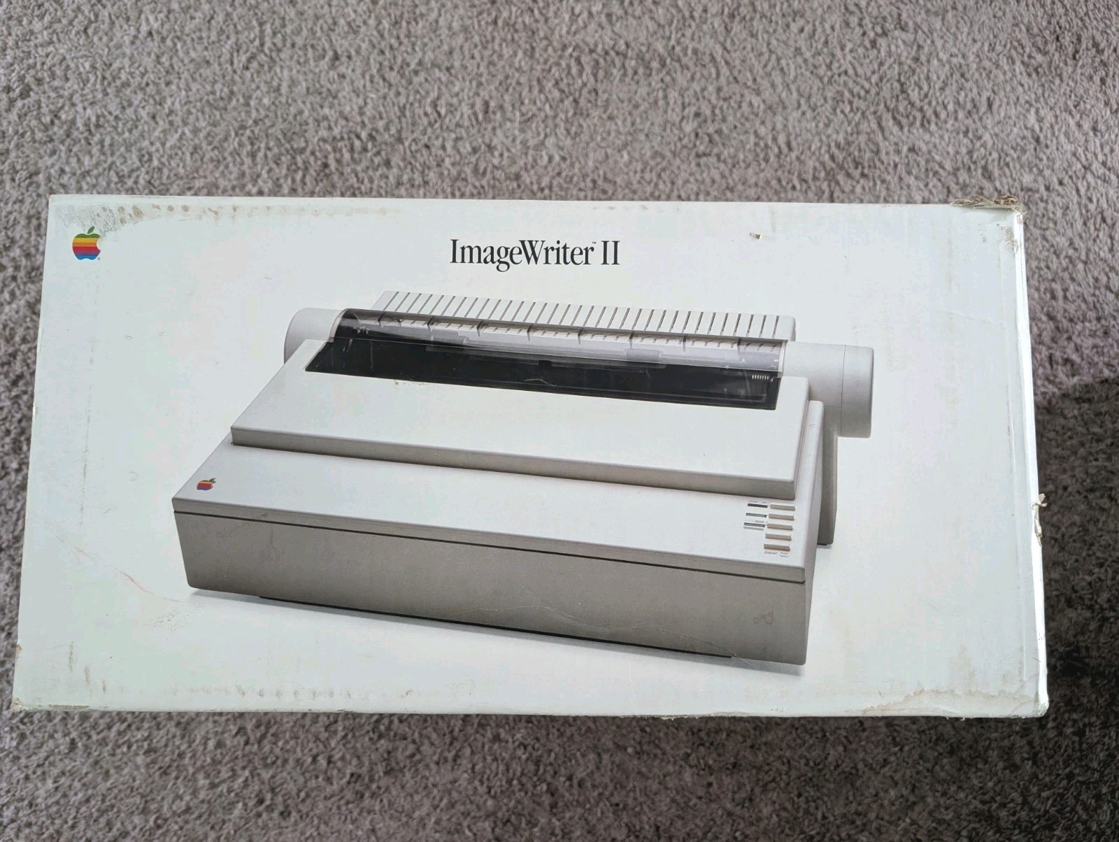 Apple ImageWriter II Dot Matrix Printer With Box – Working, New Ribbon (260148)