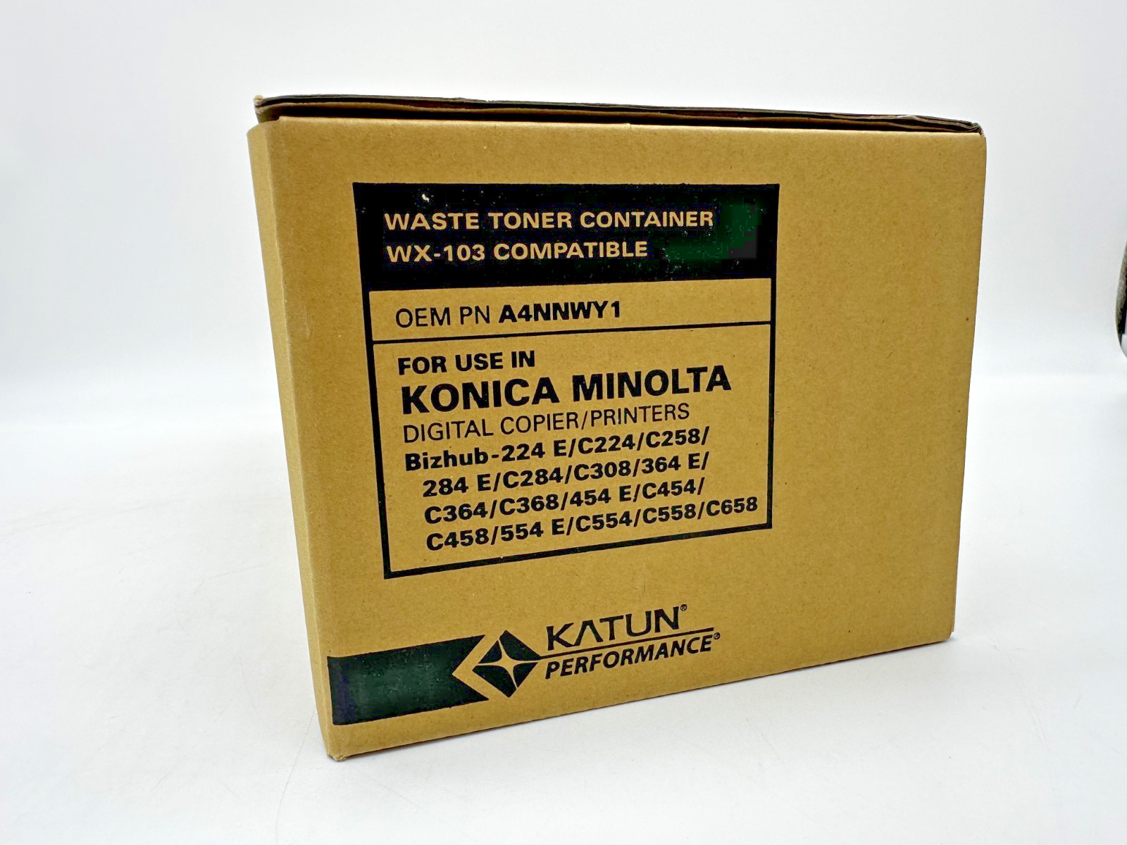 New - Konica Minolta WX-103 Compatible Waste Toner Box OEM PN A4NNWY1