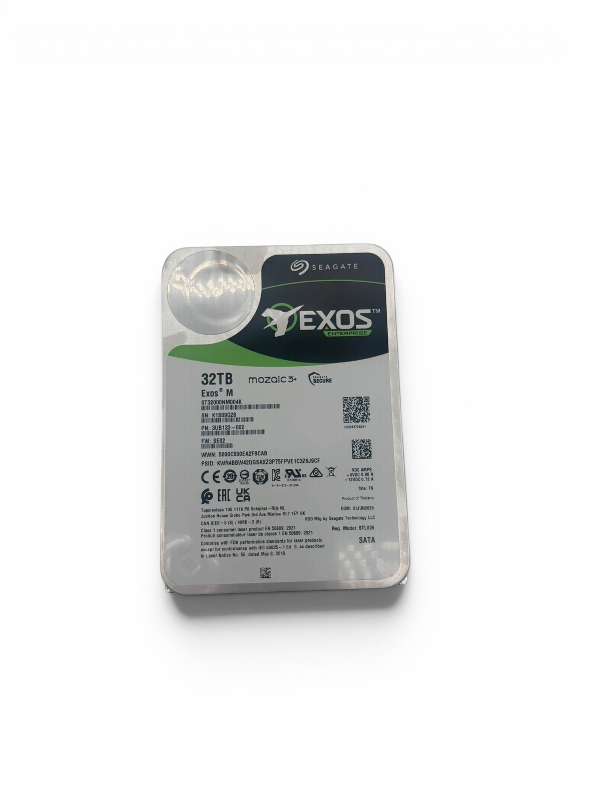 Seagate ST32000NM004K Exos 32TB SATA 6G 7.2K 3.5 Hard Drive"
