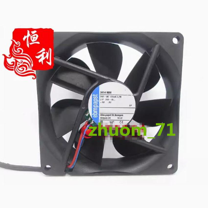 1PC ebmpapst TYP 3414NHH DC24V 3.2W 2-Pin inverter cooling fan