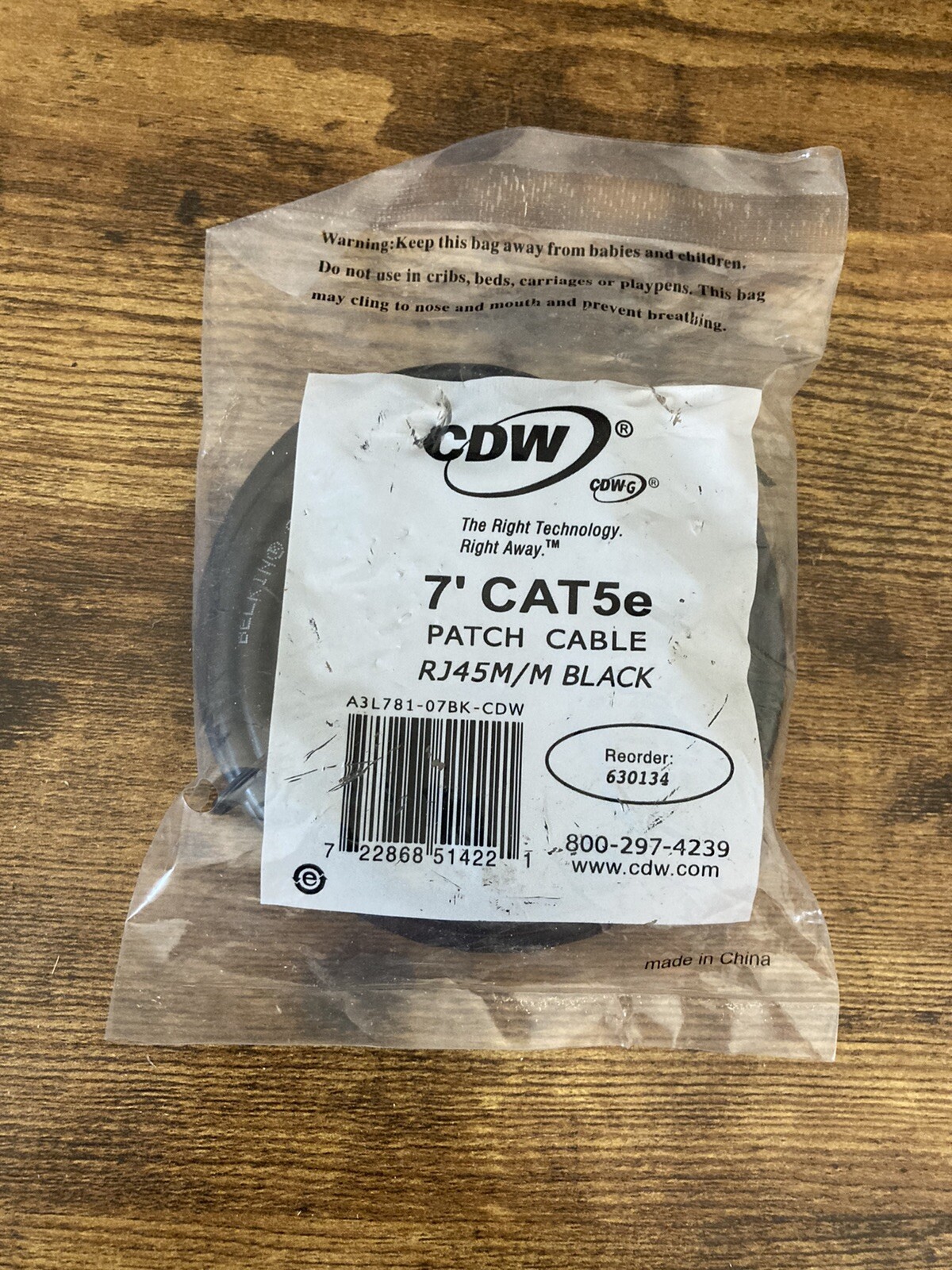Belkin Cat 5e RJ45 Patch Cable Black A3L78107BKCDW
