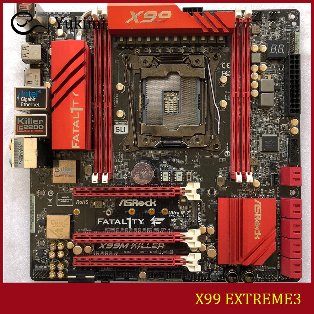FOR ASROCK X99 EXTREME3 LGA 2011-3 DDR4*4 128GB Motherboard Test OK
