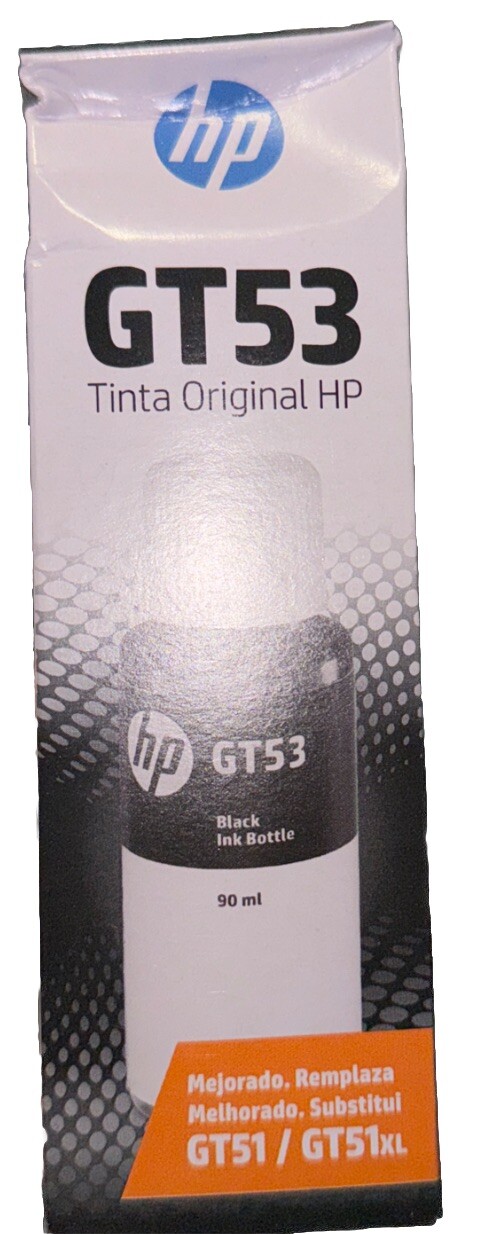 HP GT53 BLACK Ink Bottle Refill 90ml - Genuine OEM GT51/XL DeskJet 5800