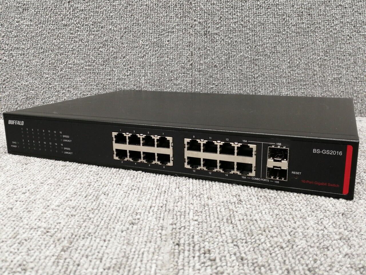 BUFFALO BS-GS2016 Layer 2 Gigabit Smart Switch 16 Ports Built-in Power Used