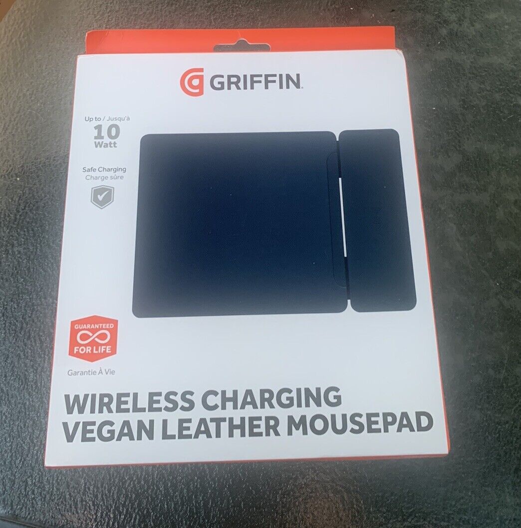 GRIFFIN Wireless Charging Vegan Leather Mousepad