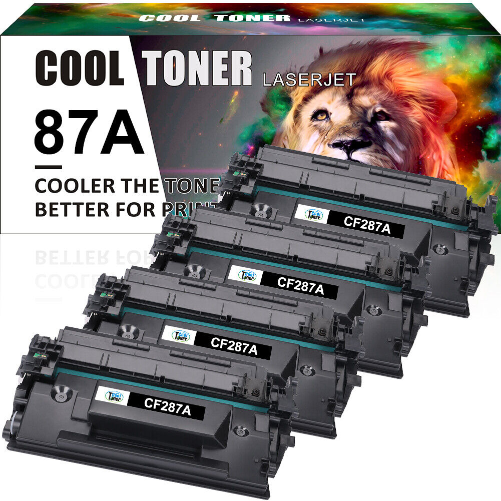 4PK Black CF287A 87A Toner Compatible for HP LaserJet MFP M527dn M527f M527z