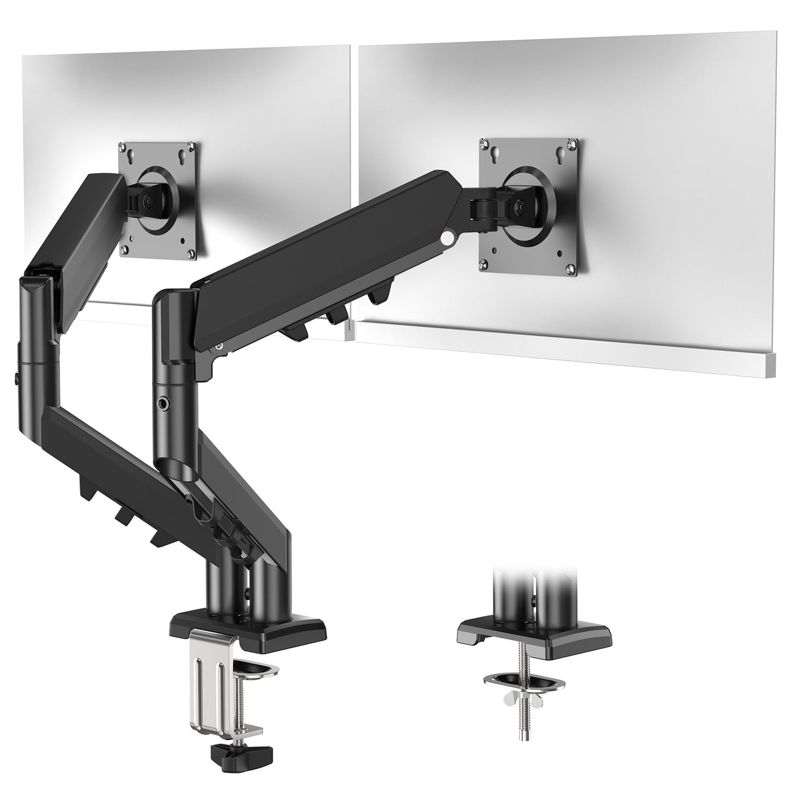 Monitor Mount 2 Monitors for 13 to 32 Inch Screens, Dual Arm Monitor...