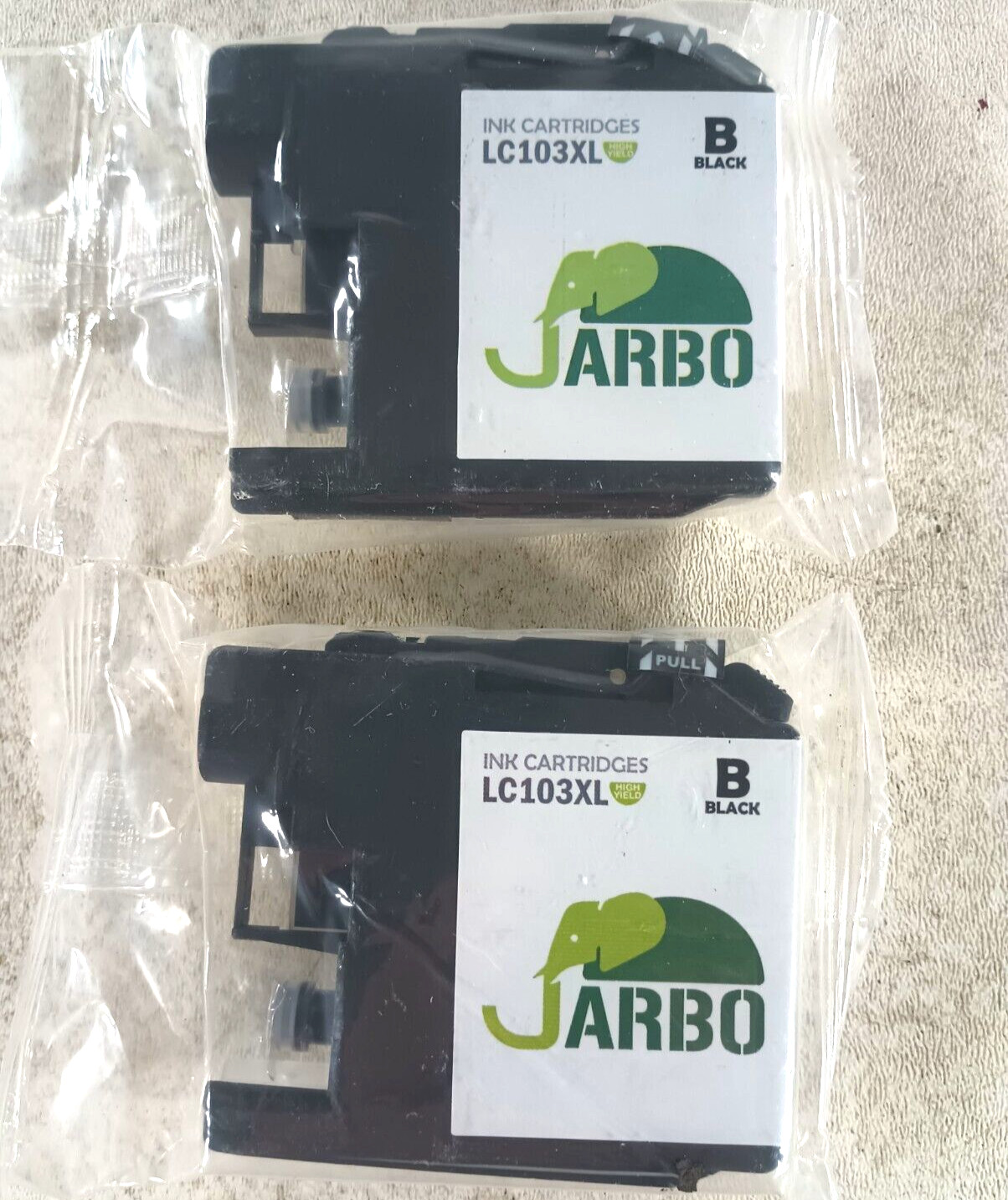 NEW Jarbo LC103XL Black Printer Ink Cartridges Package of 2 Sealed 
