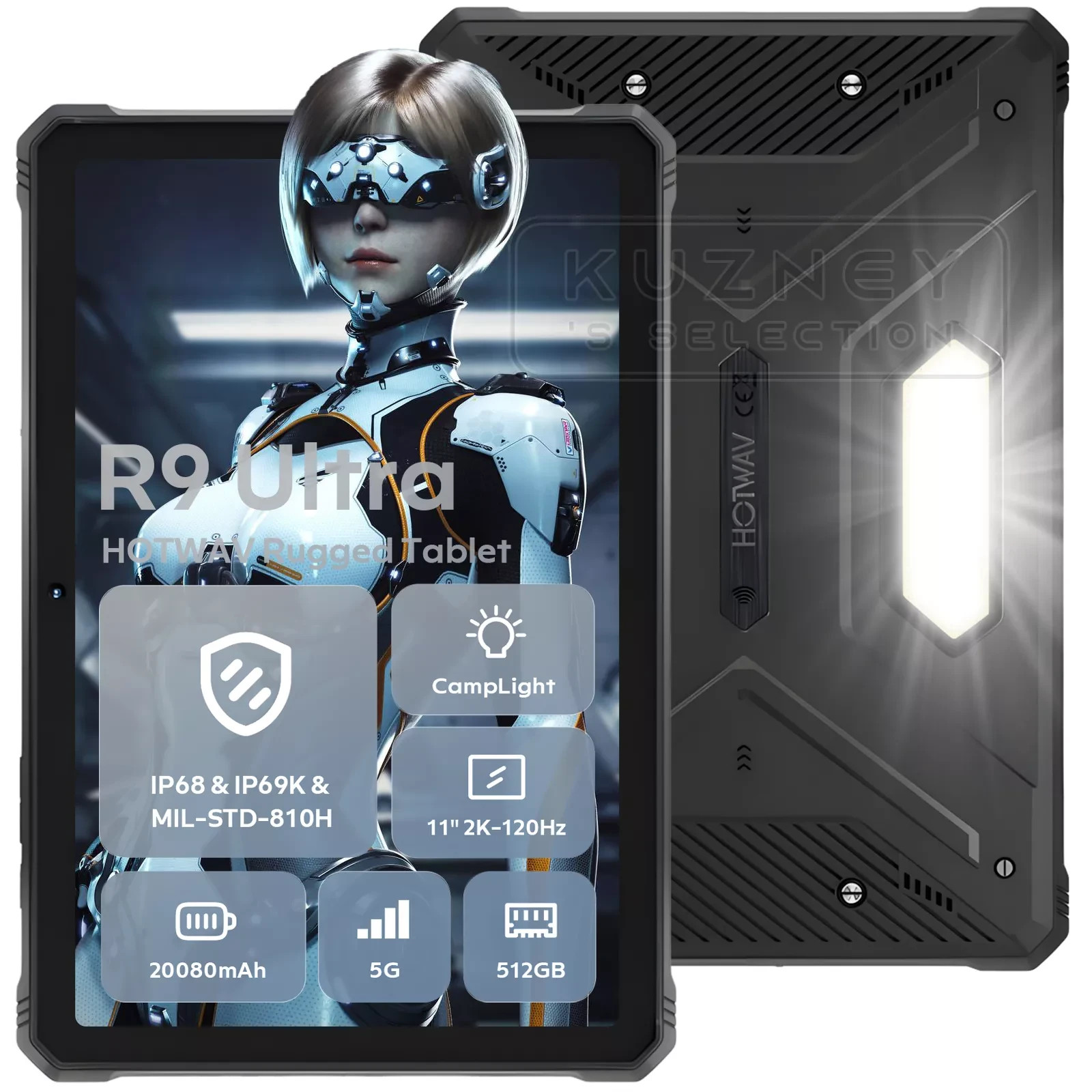 HOTWAV R9 Ultra Wi-F 5G Rugged Tablet 24GB+512GB Android15 11'' 20080mAh Tablet