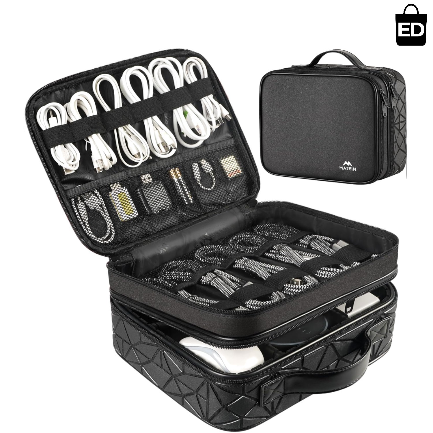 Portable DJ Gear Organizer with Adjustable Dividers - Stylish & Functionality