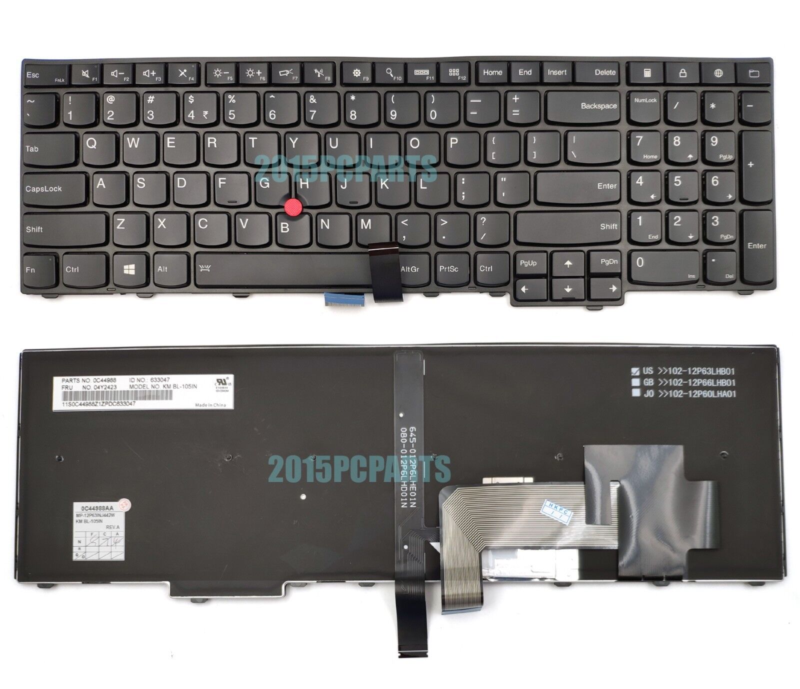New for Lenovo Thinkpad W540 W541 W550 W550S L540 P50S Backlit Keyboard US