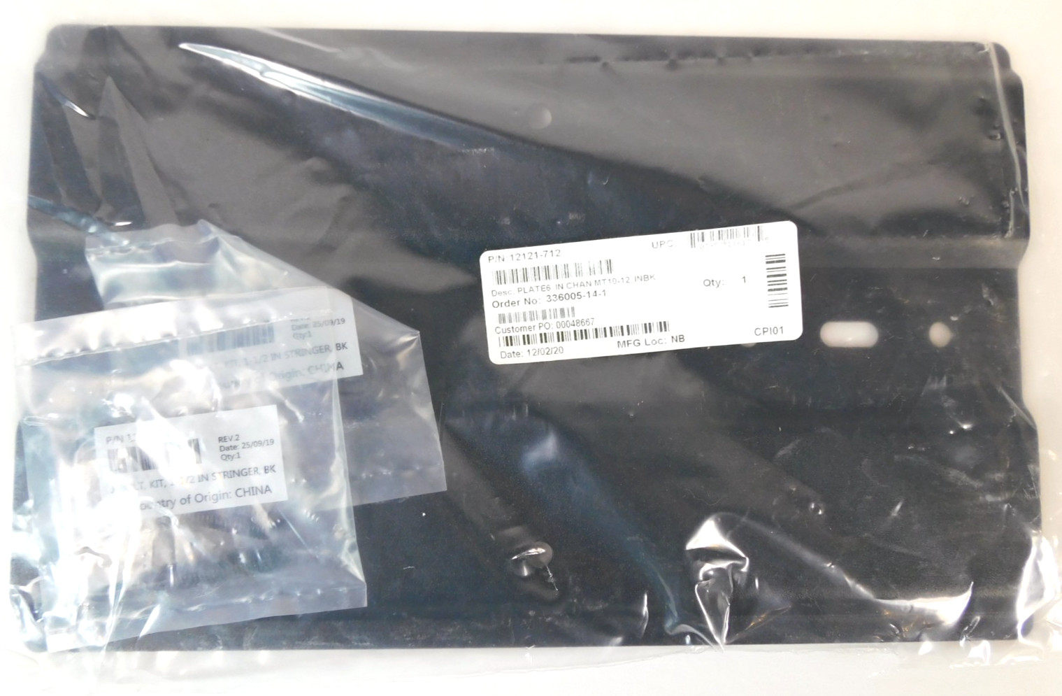 12121-712 Channel Rack-To-Runway Mounting Plate; for 9'"W to 12"W Runway