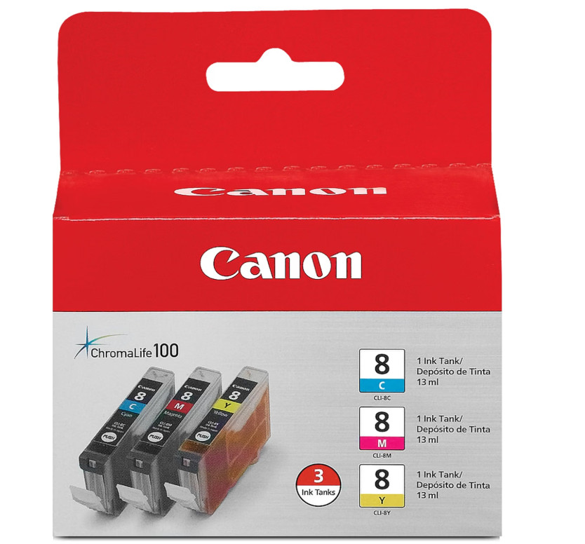 Canon CLI-8 3-Color Ink tank with Cyan, Magenta & Yellow Inks for PIXMA Series