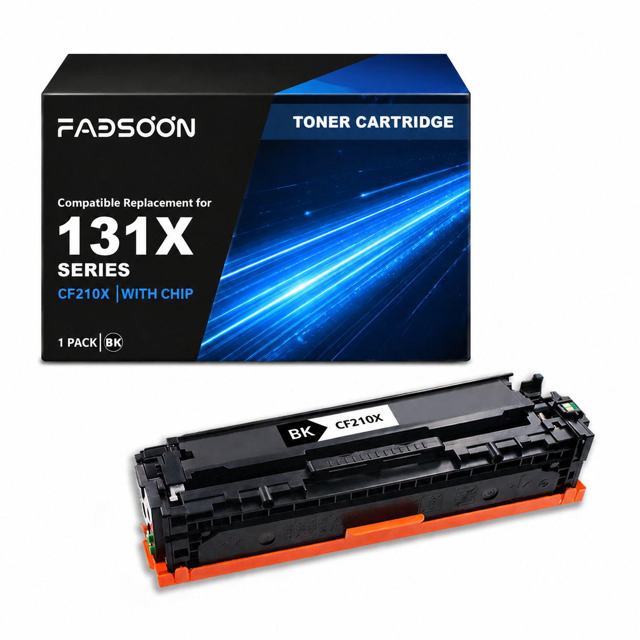 FADSOON® CF210X 1PK Toner Cartridge Replacement for HP CF210X - 131X WITH CHIP