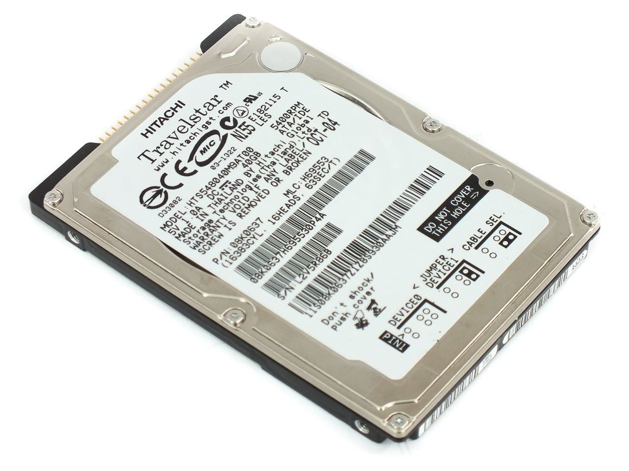 IBM Hitachi HTS548040M9AT00 40GB Travelstar Laptop Hard Drive 08K0637