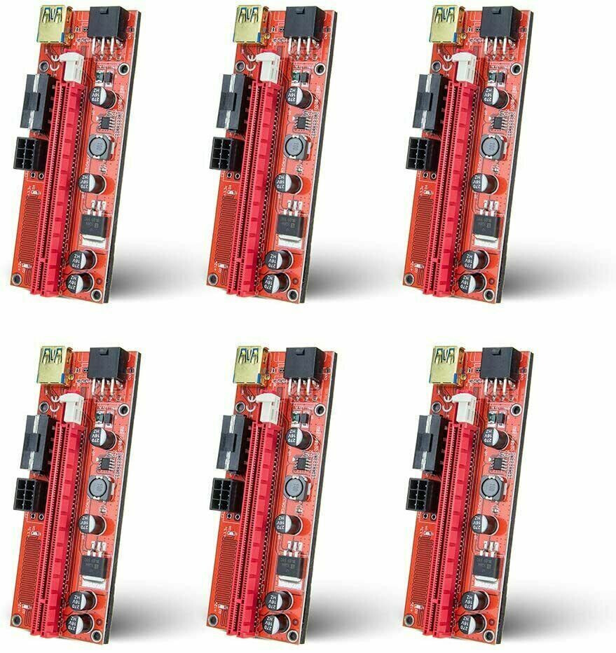 AAAwave (6) PCI-E 1X to USB 3.0 GPU Mining Risers PCIe