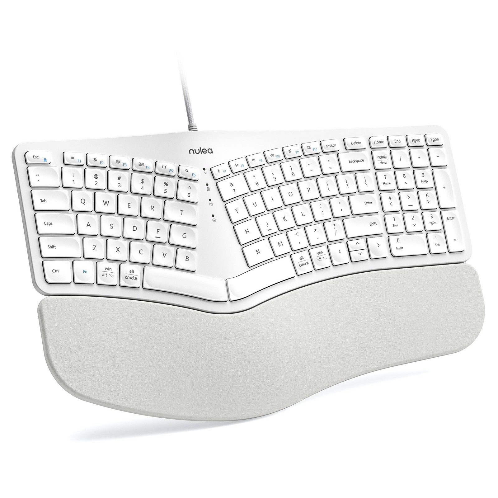 RT05C Wired Ergonomic Keyboard, Split Keyboard with Cushioned Wrist Rest, Adj...