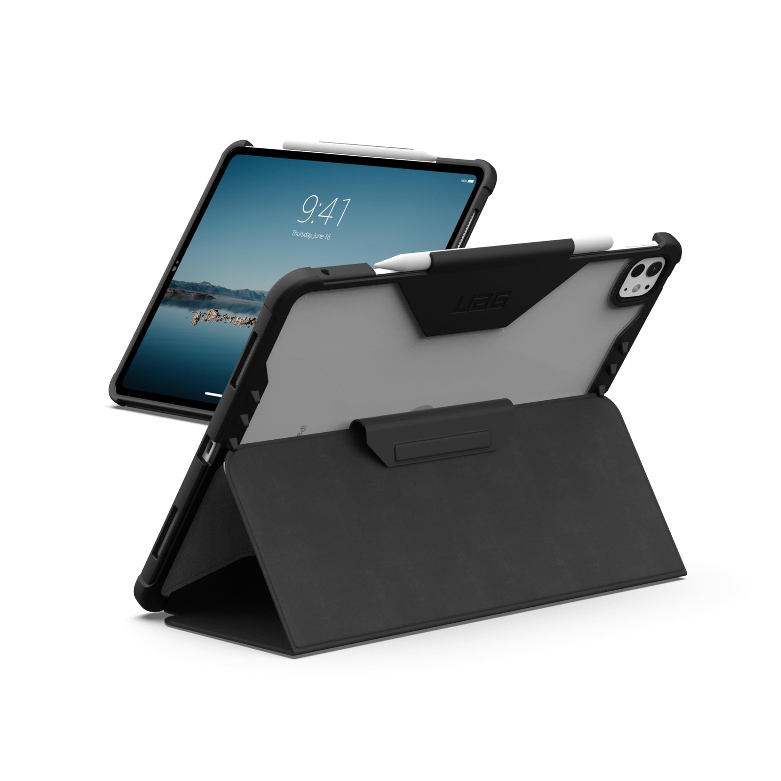 UAG iPad Pro 13" 8th Gen 2025 M5, 7th Gen 2024 M4 Case Rugged Plyo LT Ice/Black