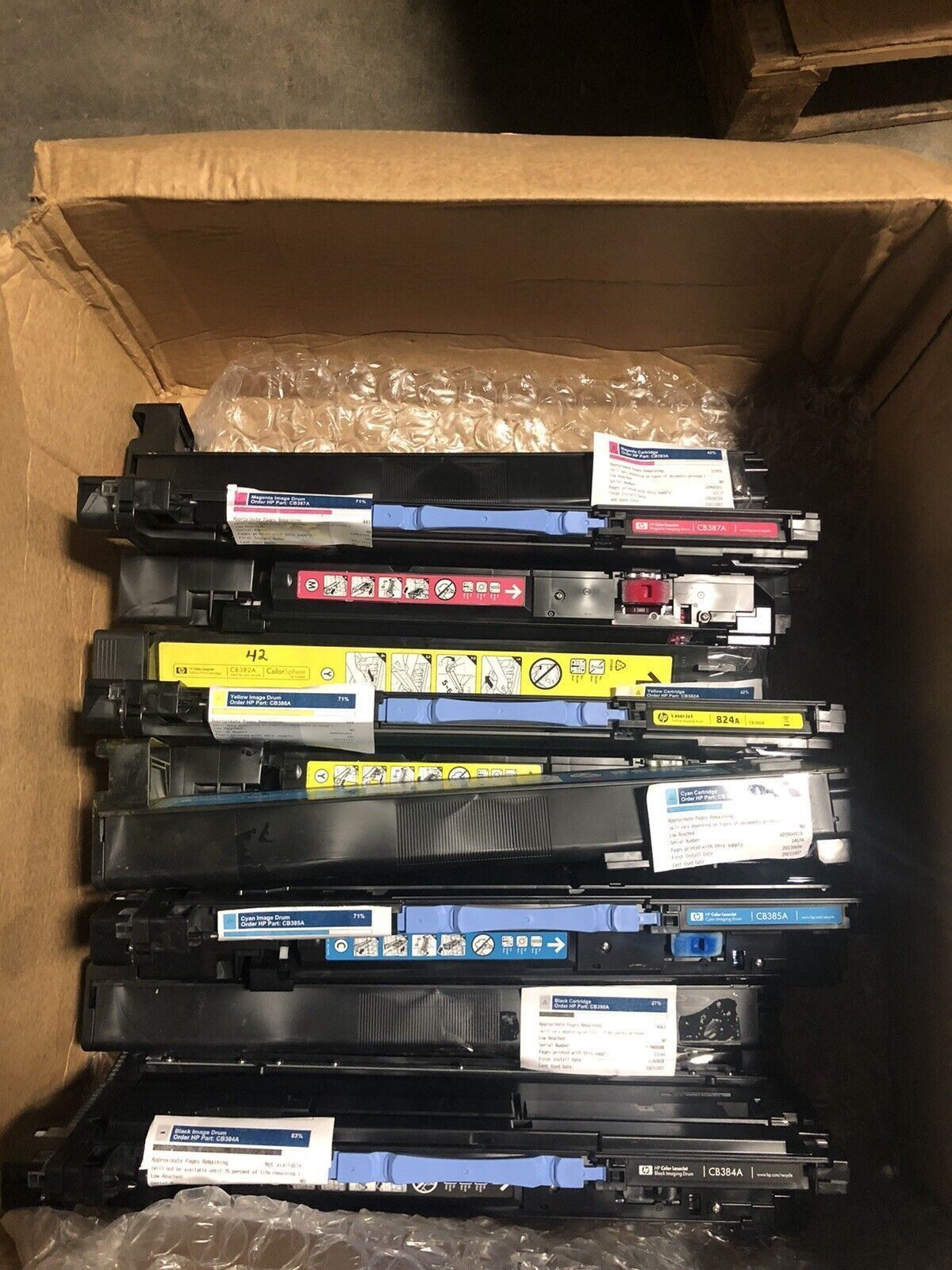 Used HP OEM Genuine Set CB390A CB381A CB382A CB383A CB384A CB385A CB386A CB387A