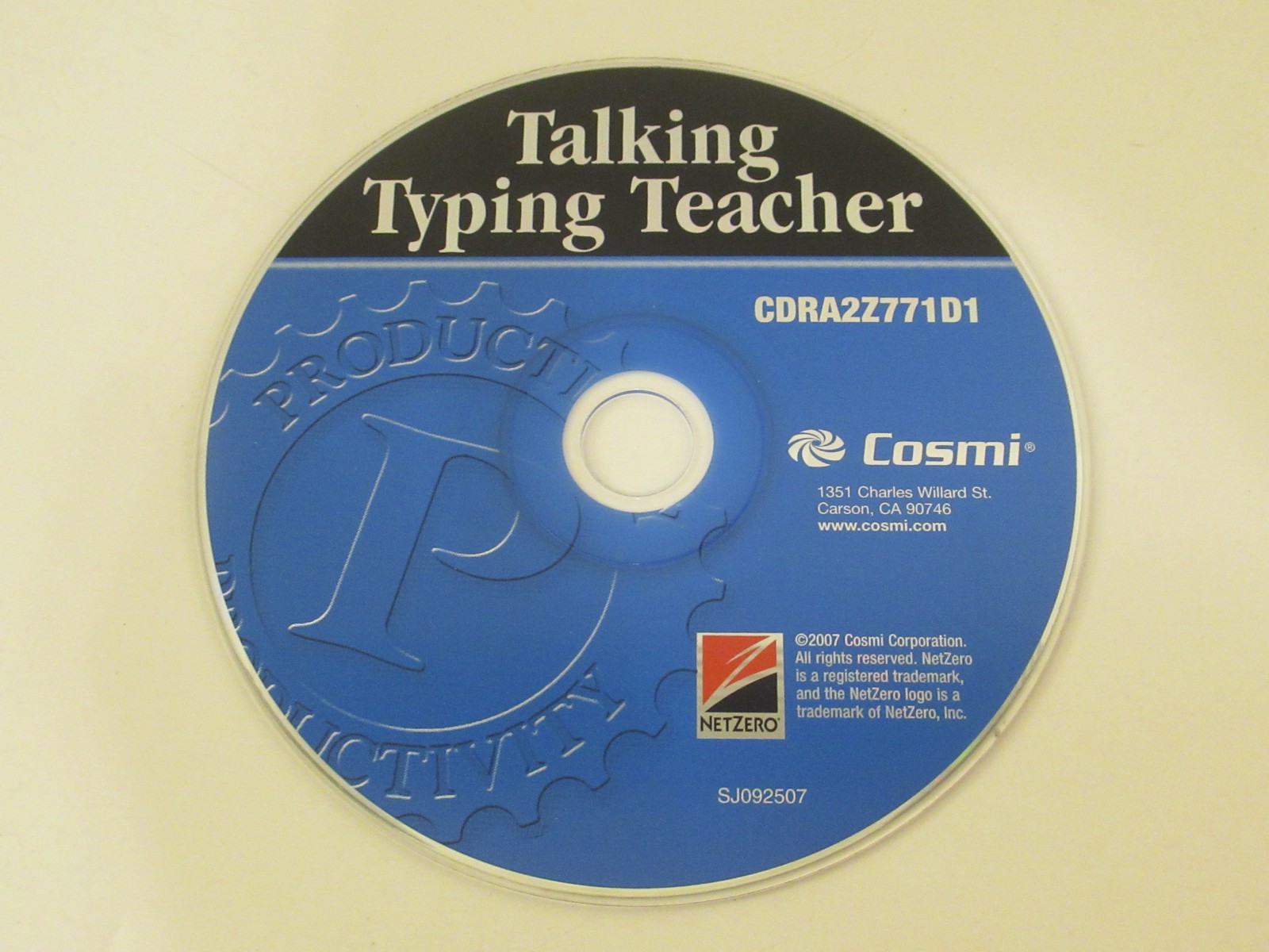 Talking Typing Teacher (PC, CD-ROM) (Cosmi) (2007) (Disc Only)