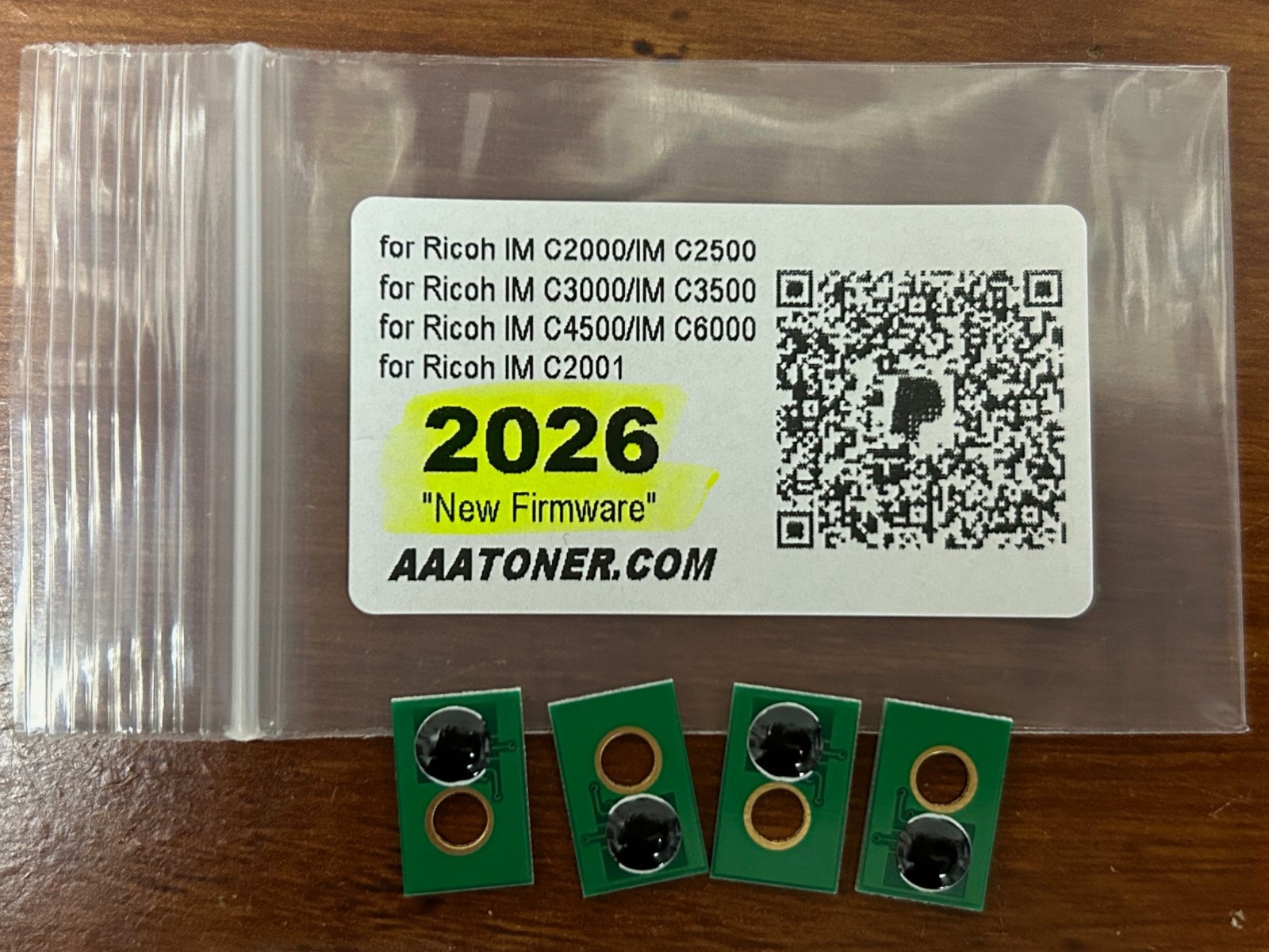 4 x Toner Chip Refill for Ricoh IM C2000, IM C2001, IM C2500 Copier (IM) 