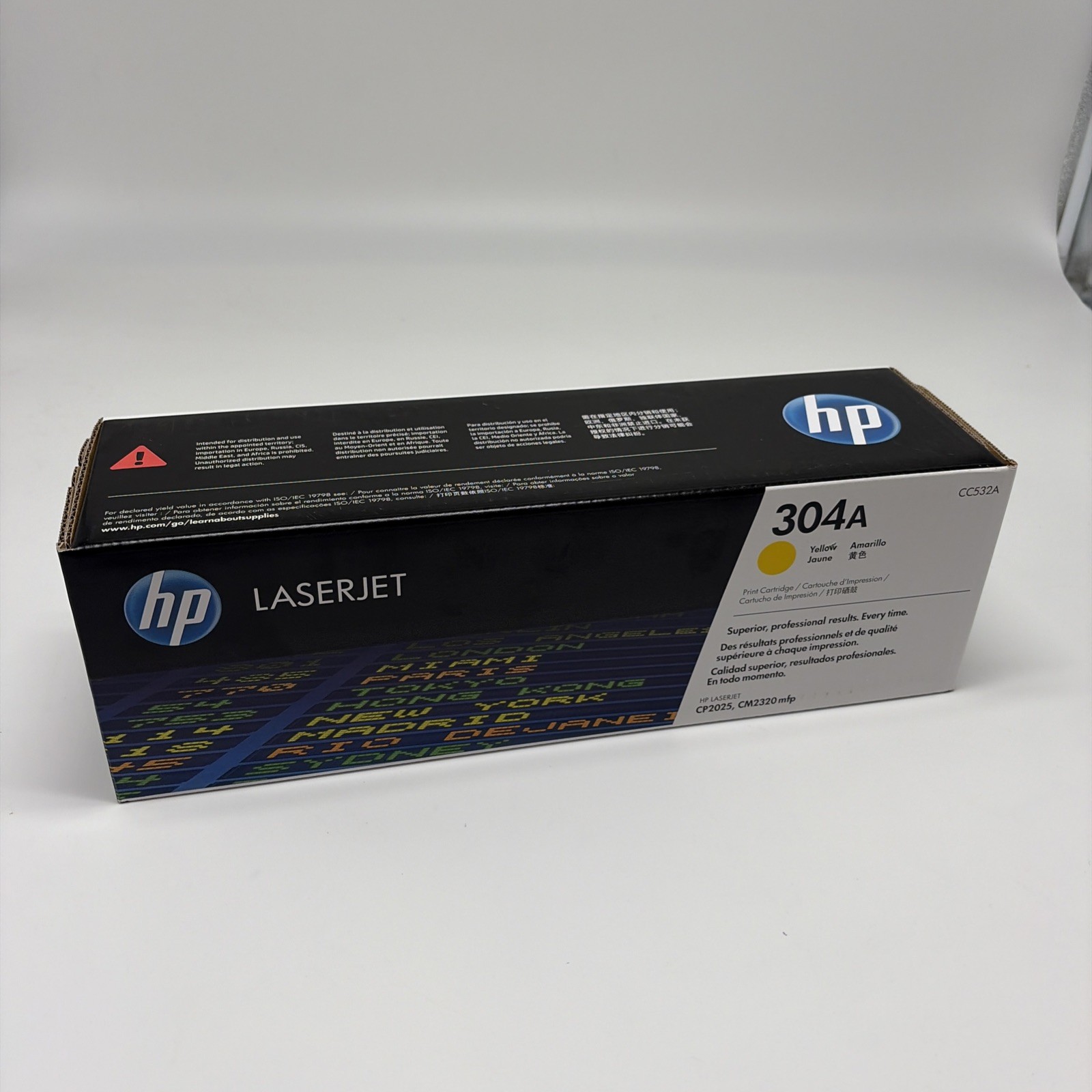HP 304A Laser Jet Yellow OEM Toner Cartridge New Genuine Sealed