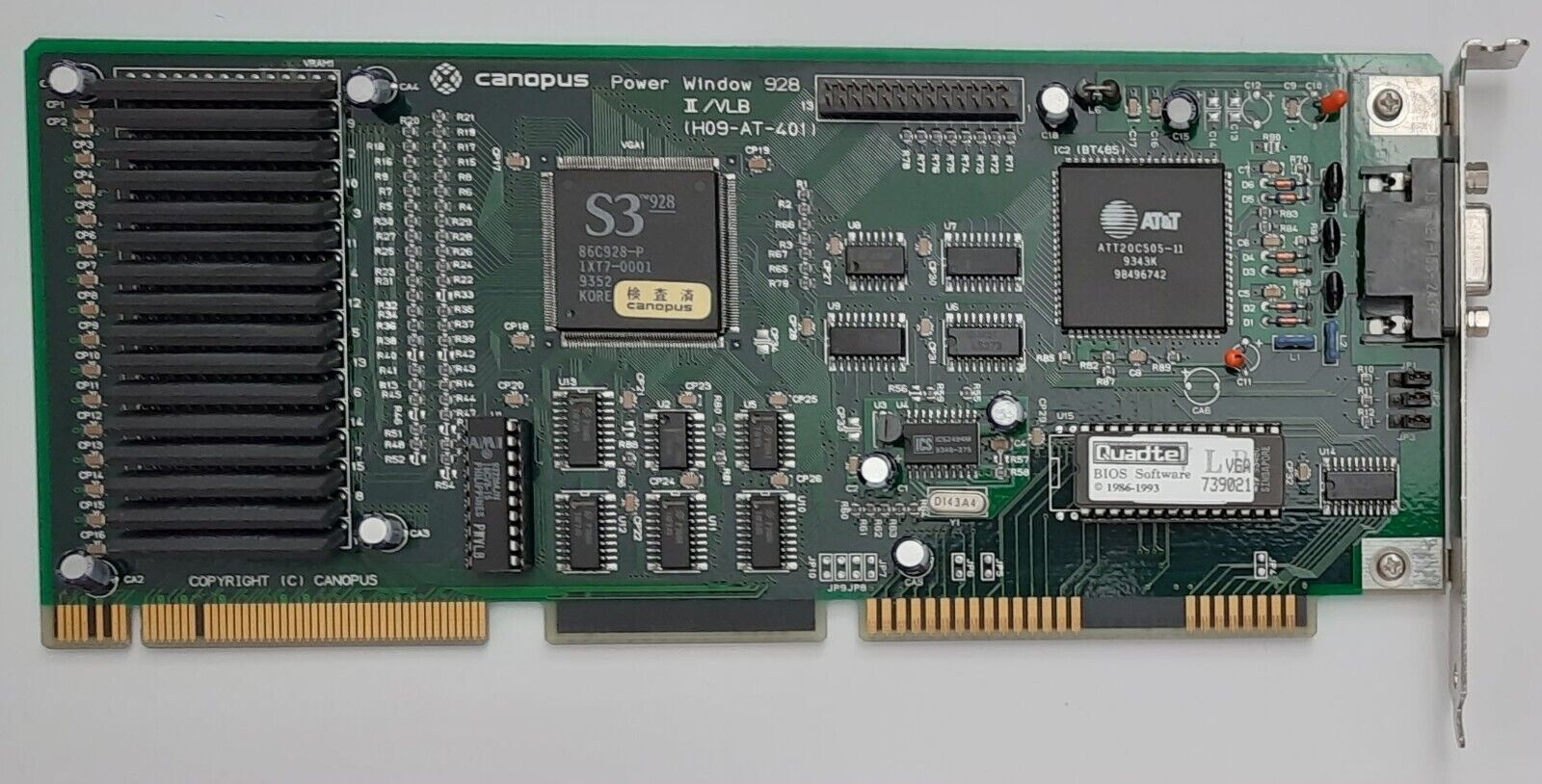 Canopus Power Window 928 II/VLB VLB Graphics Card (S3 928, 2MB, Retro, 1993)