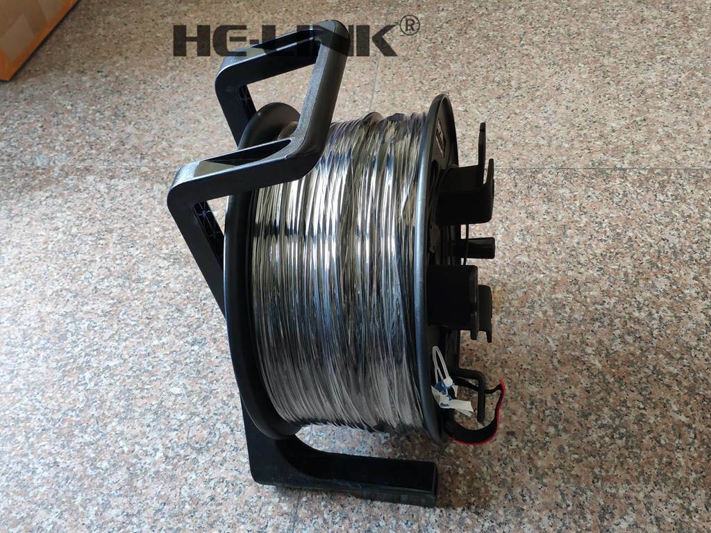 100M ST-ST Outdoor Armored Singlemode 2 Strands with Fiber Tactical Cable Reel