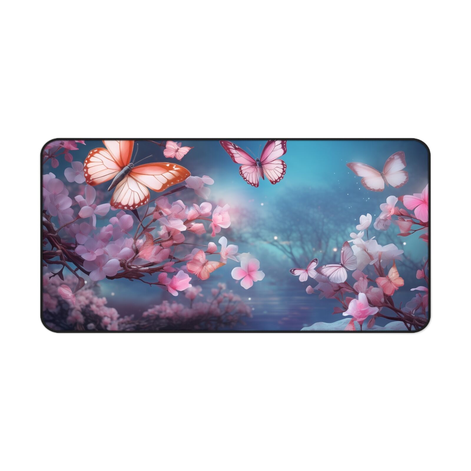 Butterfly Mouse pad - Aesthetic, Cute, Realistic Image, Pink Mousepad.