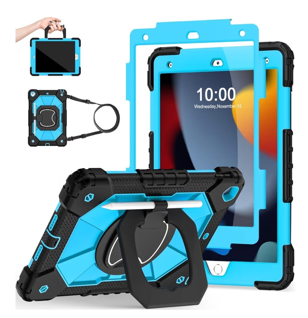 Scnioy Case For Ipad 10.2 9th,8th 7th Gen Blue And Black