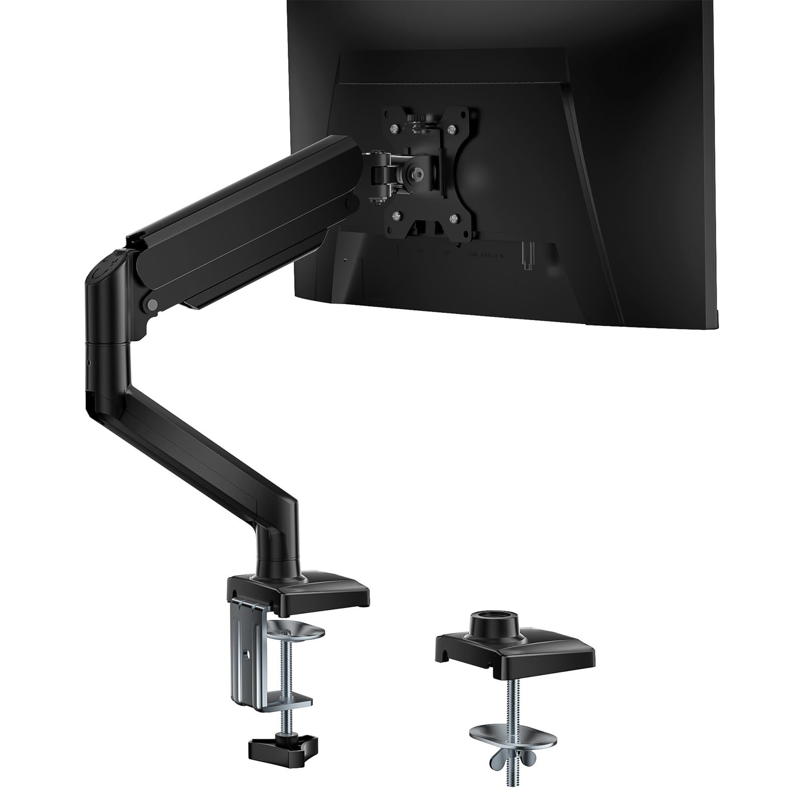 WALI GSMP001N Gas Spring Single Monitor Arm for 17-34 inch, 26.4lbs, Black