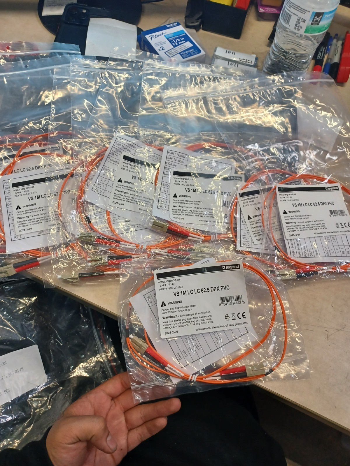 Lot Of 10 Legrand 810-LL2-003 VS 1M LC LC 62.5 DPX PVC