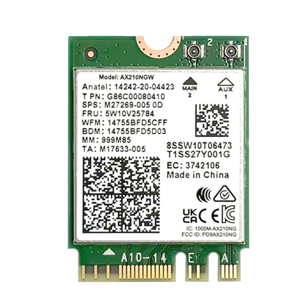 WiFi 6E AX210 Bluetooth 5..2   Card 5374Mbps 2.4Ghz 5Ghz 6Ghz 802.11ax9301