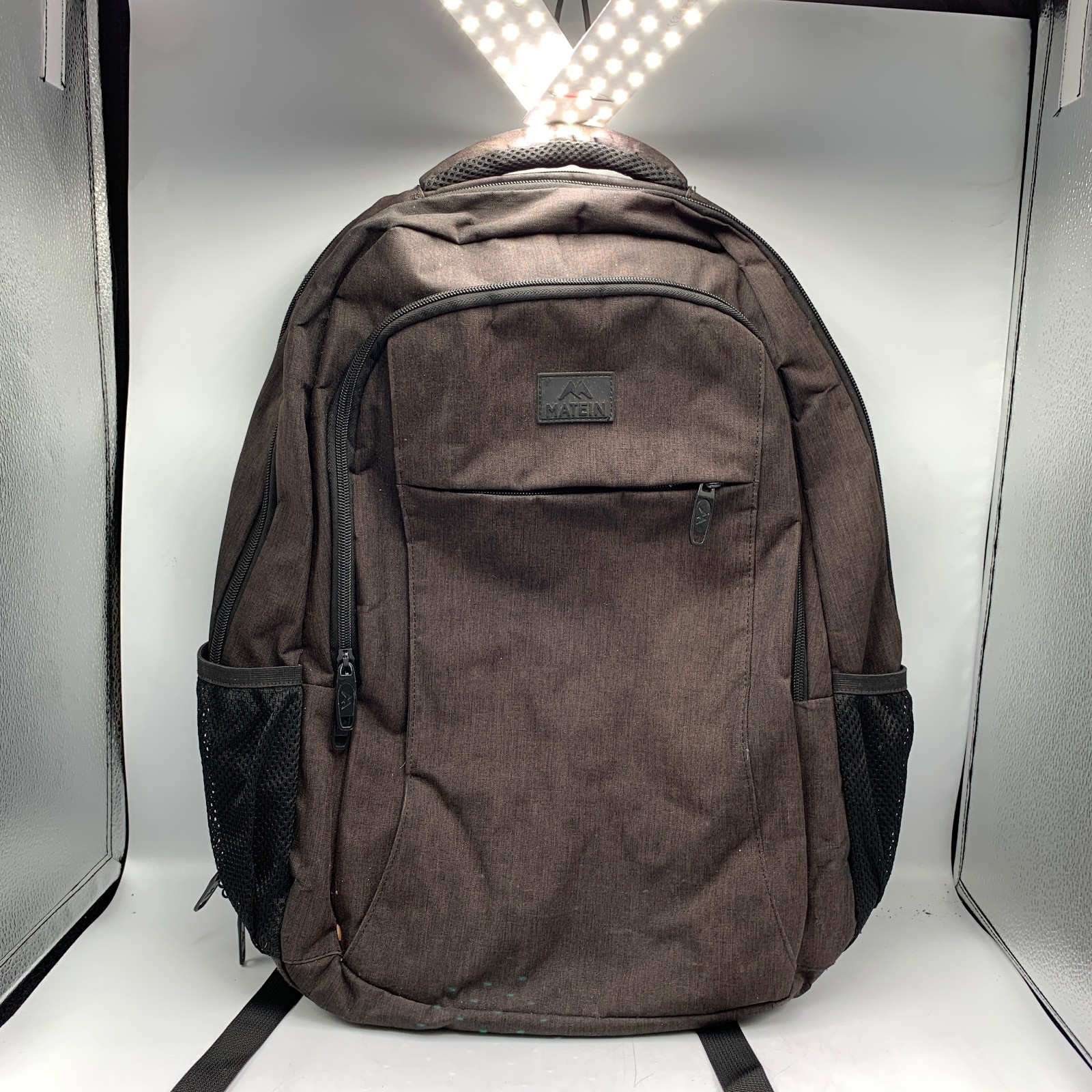 Matein Brown Mlassic Travel Laptop Backpack Charging Port School Travel Bag