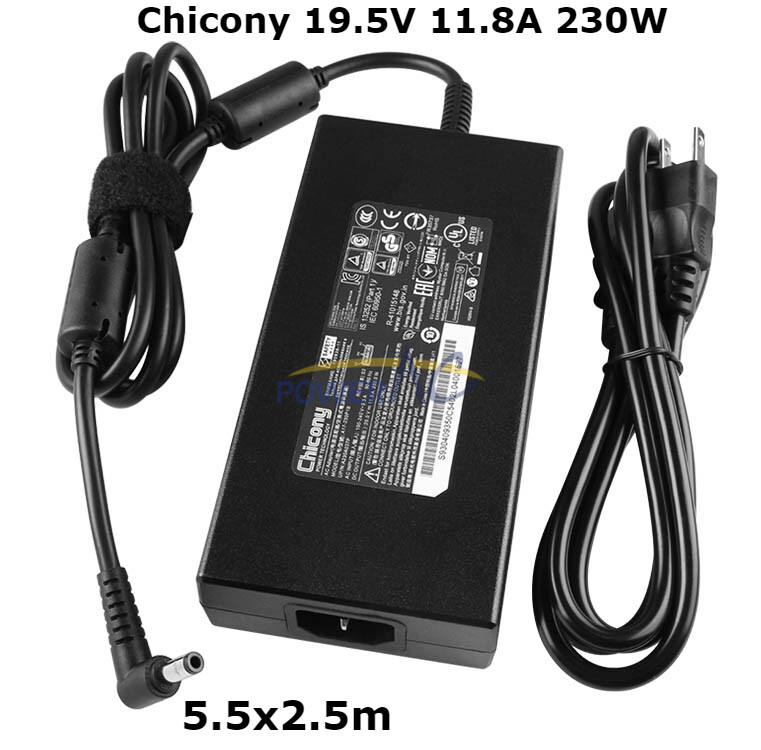 Genuine 19.5V 11.8A MSI WS65 9TM 9TM-856 AC Adapter Charger Power Supply Cable