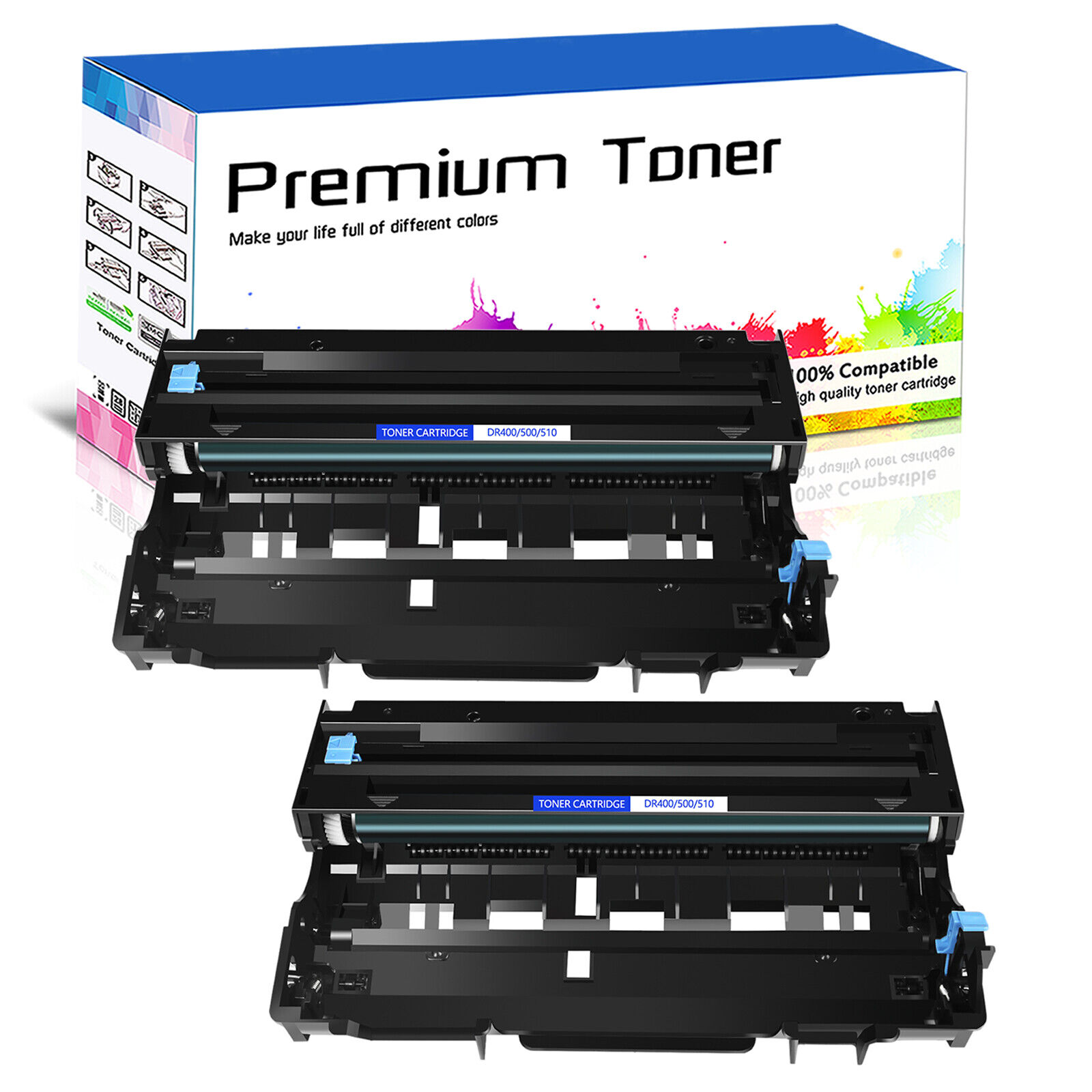 2 PACK DR400 Drum Unit for Brother DR-400 DCP-1200 DCP-1400 FAX-8350p HL-1030