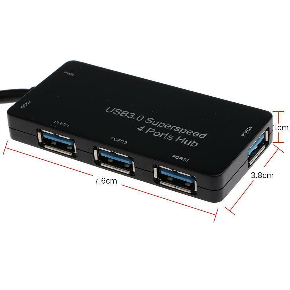 Super Speed 5Gbps 4-Port USB 3.0 Splitter Hub Adapter For PC Laptop - 50x LOT
