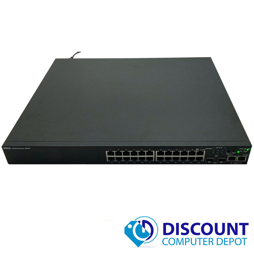 Dell PowerConnect 3524P 24 Port PoE Managed Fast Ethernet Switch 2x SFP
