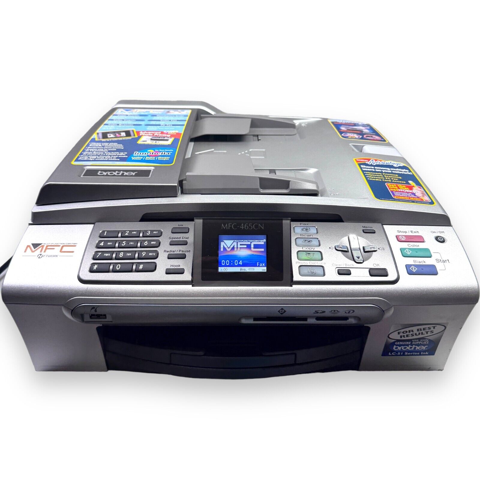 Brother MFC-465CN Color Inkjet All-in-One Printer Ink Included *READ*