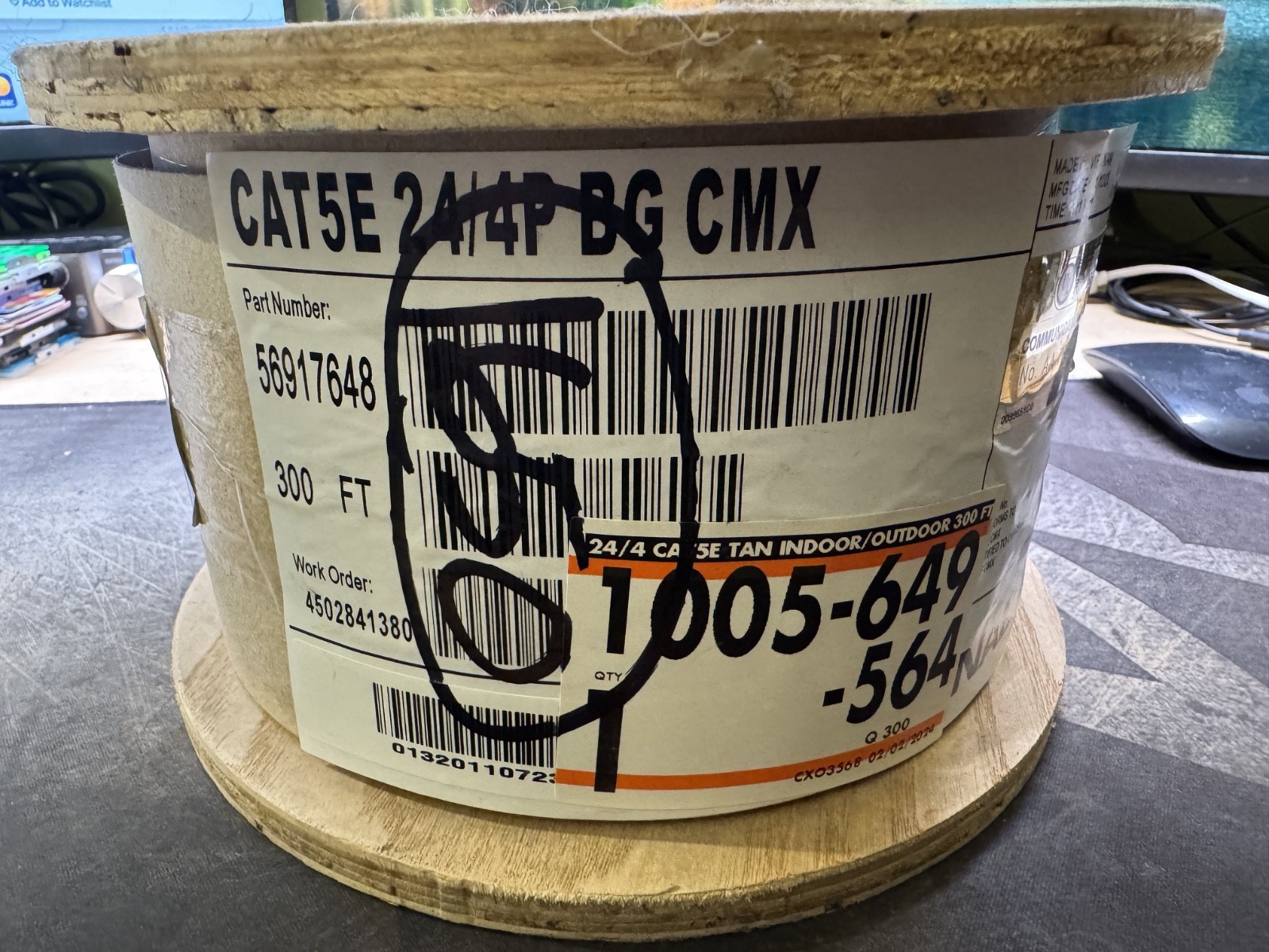 Cat5e 300FT Shielded 24/4 BG CMX Ethernet Cable 24AWG SOUTHWIRE SIGNAL