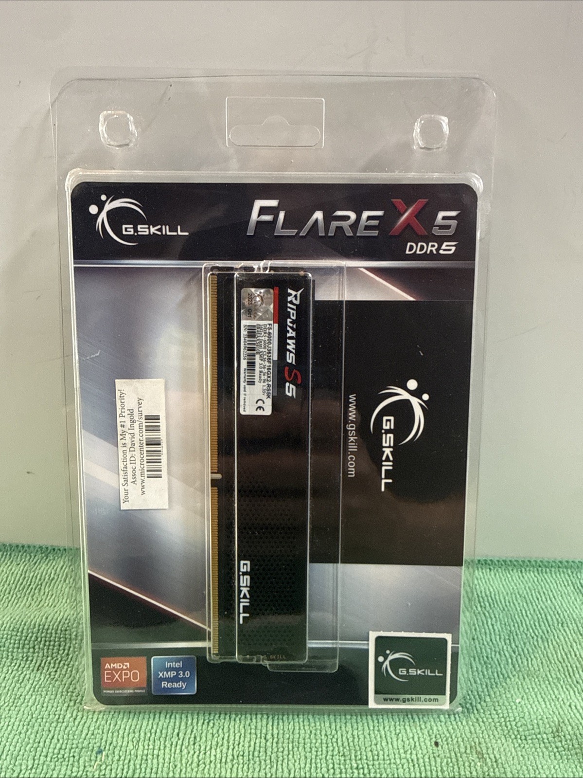 G.SKILL Ripjaws S5 16GB (1x16GB) DDR5-6000 288-Pin DIMM F5-6000J3636F16GX2-RS5K