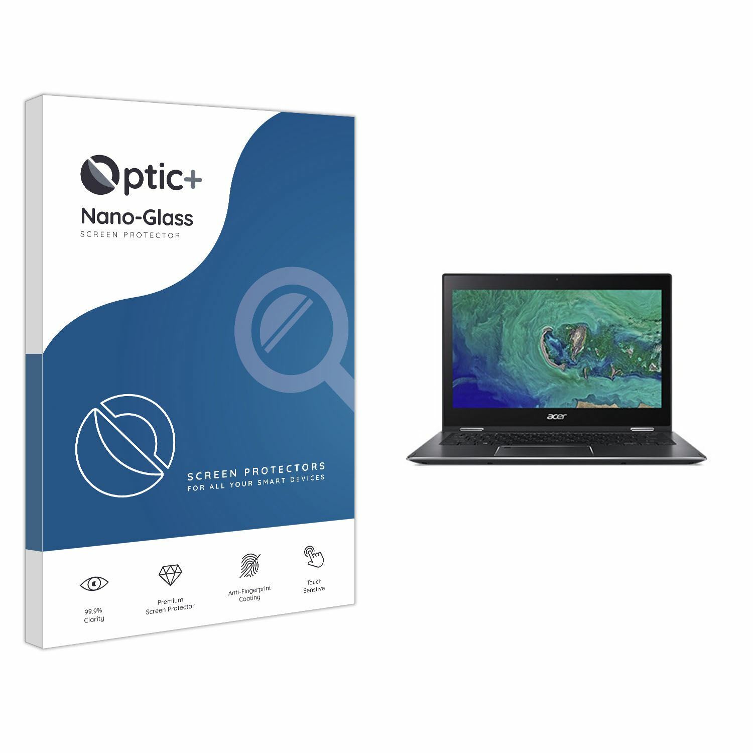 Optic+ Nano Glass Screen Protector for Acer Spin 5 SP513-54N
