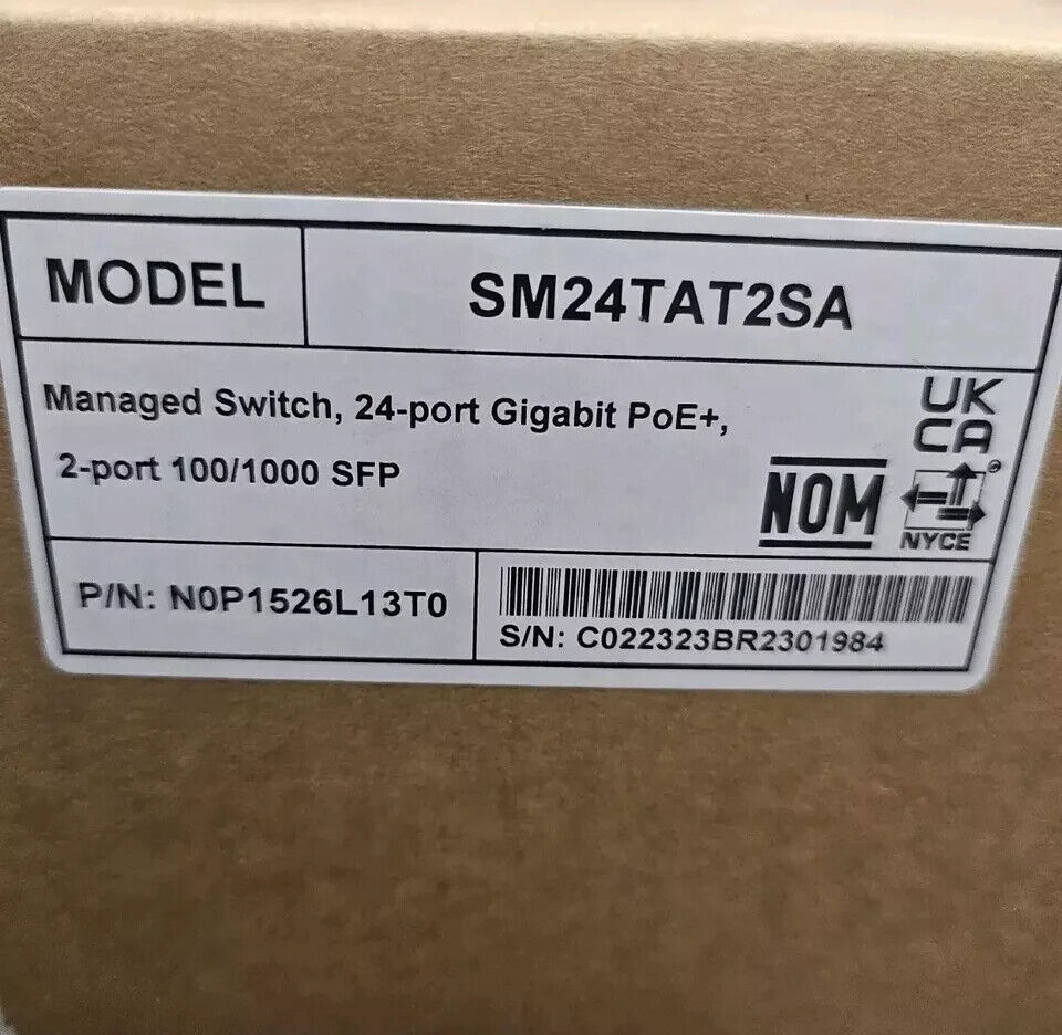 Lantronix SM24TAT2SA Managed 24-Port Gigabit POE+ Network Switch