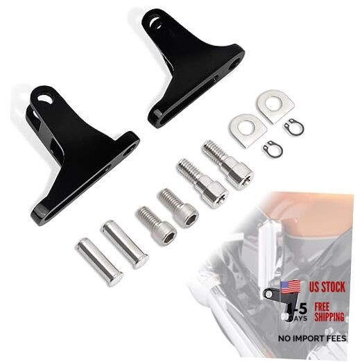 Motorcycle Parts,Passenger Mini Footboard Gloss Black Footboard Mount Kit